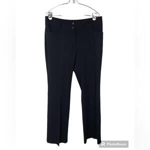 Alfani Women’s Pant Trouser Flat Front Classic Basic Unlined Navy